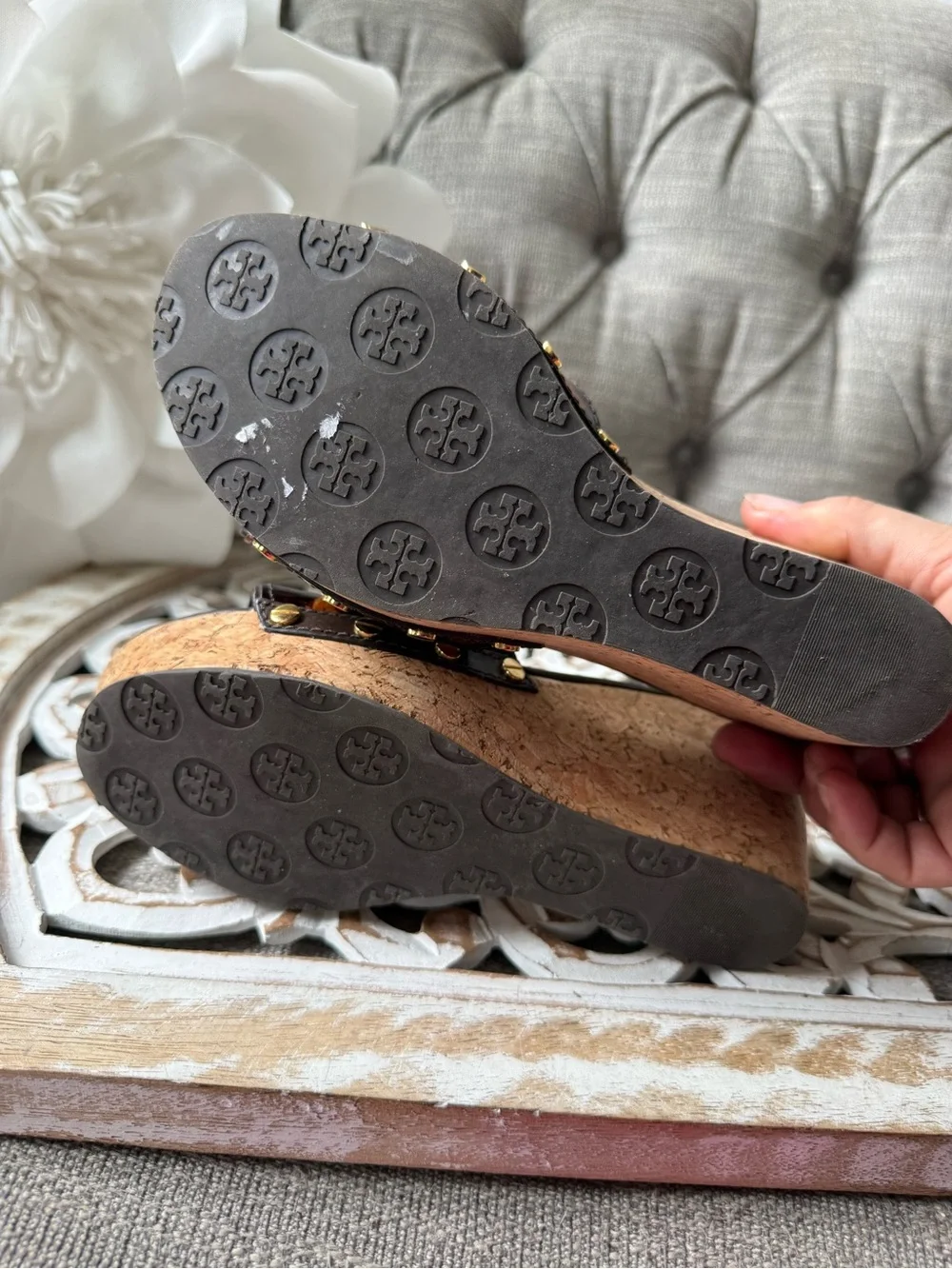 Tory Burch Leopard Print Platform Sandals Slides Shoes Women’s 6